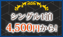 シングル1泊4,500円から！